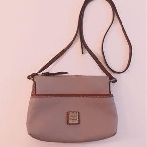 Dooney &  Burke Mini Oyster Grey Ginger Crossbody Pouchette